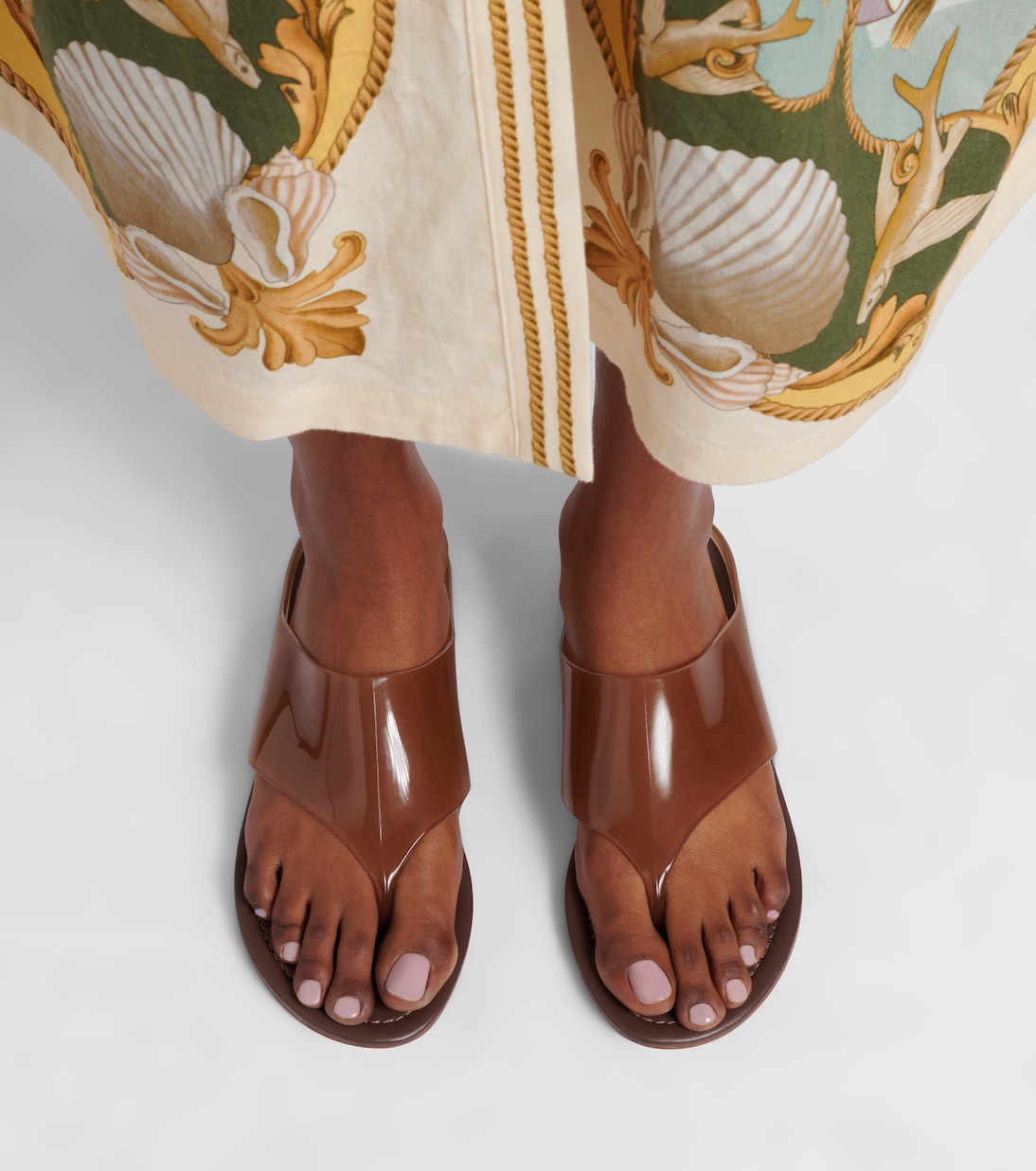 Leather-lined thong sandals | Farm Rio