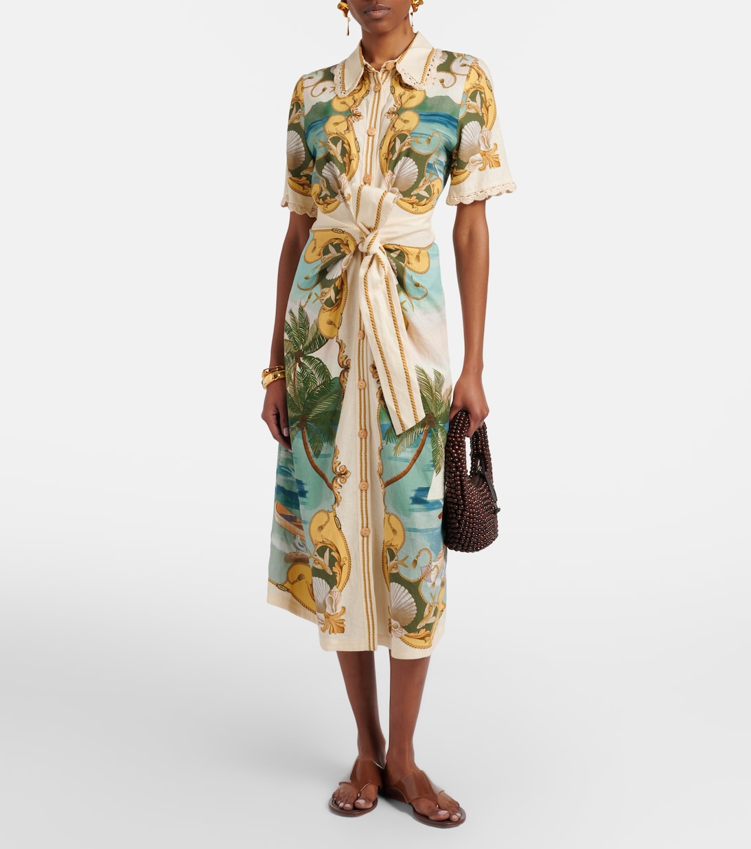 Leather-lined thong sandals | Farm Rio