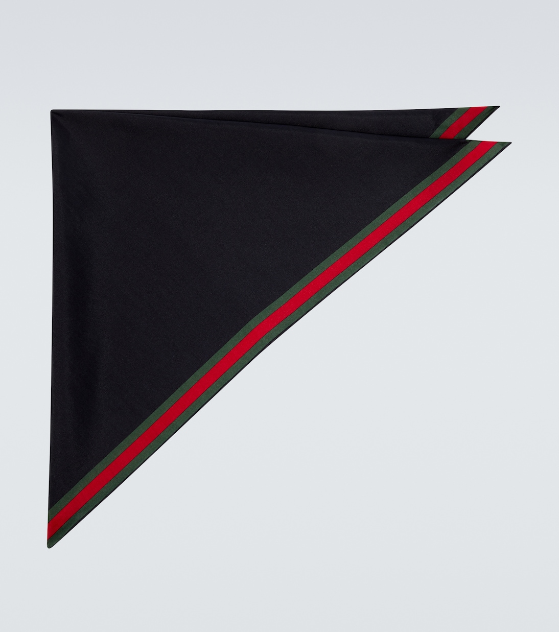 Web Stripe cotton and silk scarf | Gucci