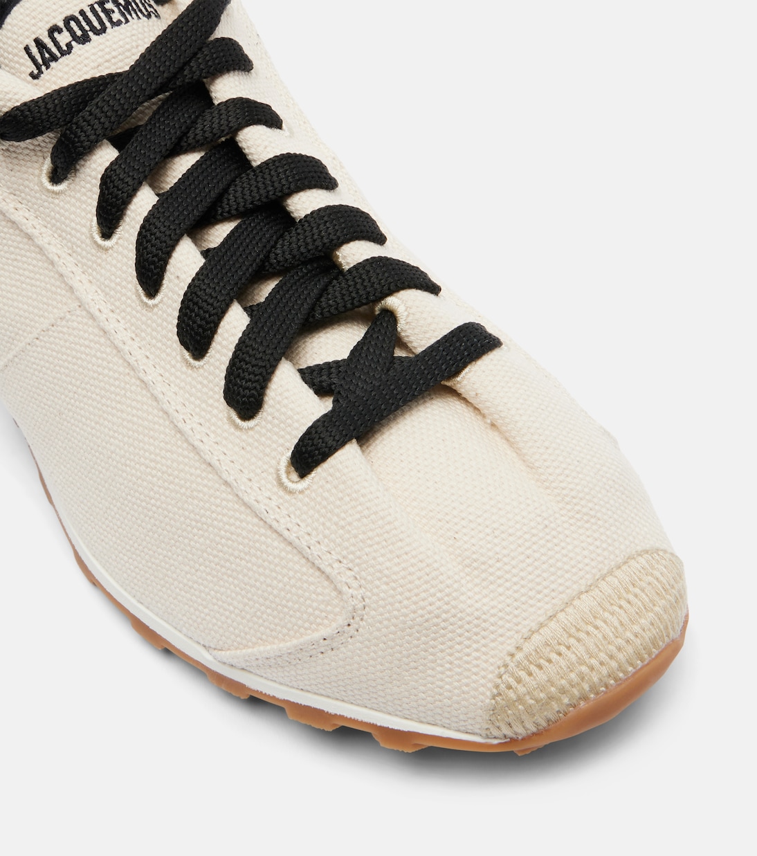 Leather-trimmed canvas sneakers | Jacquemus