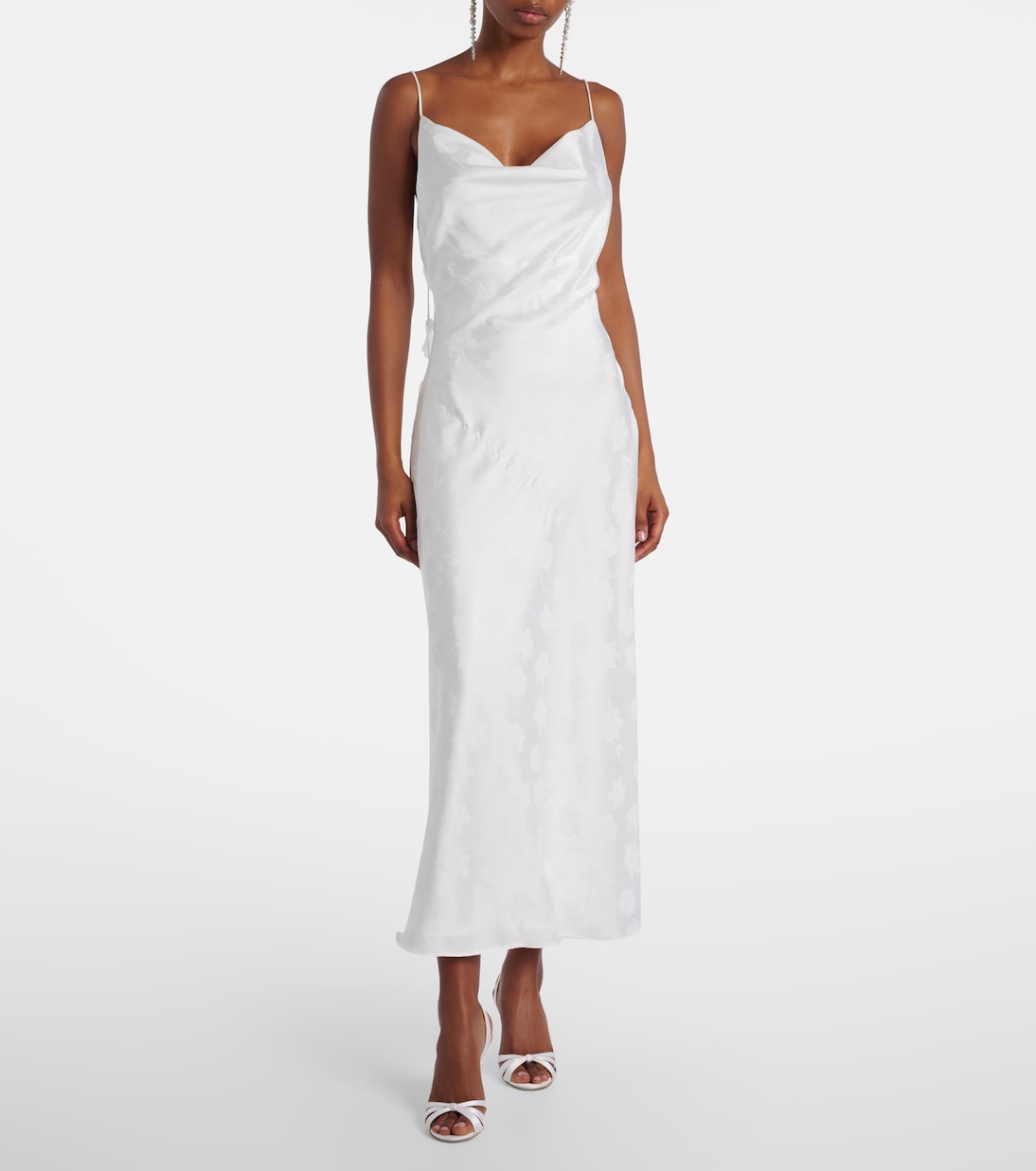 Bridal satin midi dress | Rotate