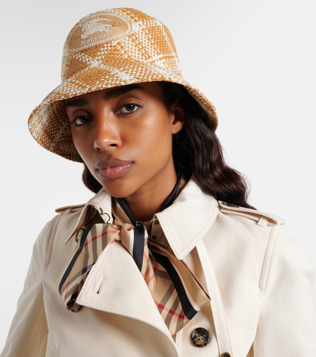Raffia-effect bucket hat | Burberry
