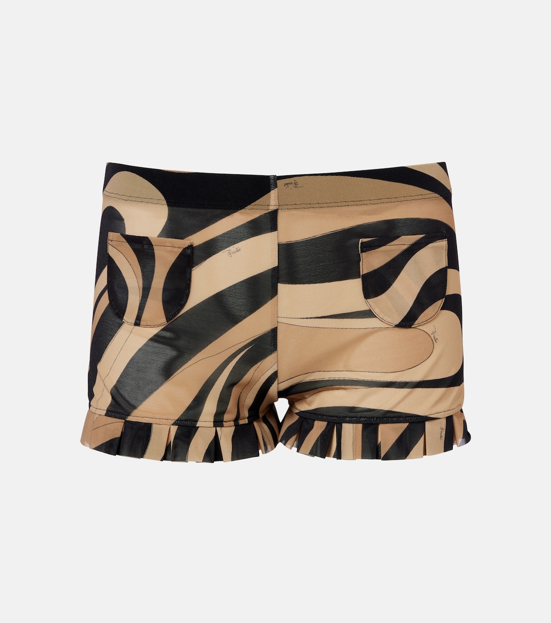 Marmo ruffled mesh shorts | Pucci