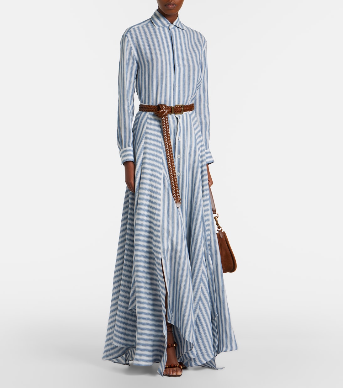 Shamus striped linen maxi skirt | Ralph Lauren Collection
