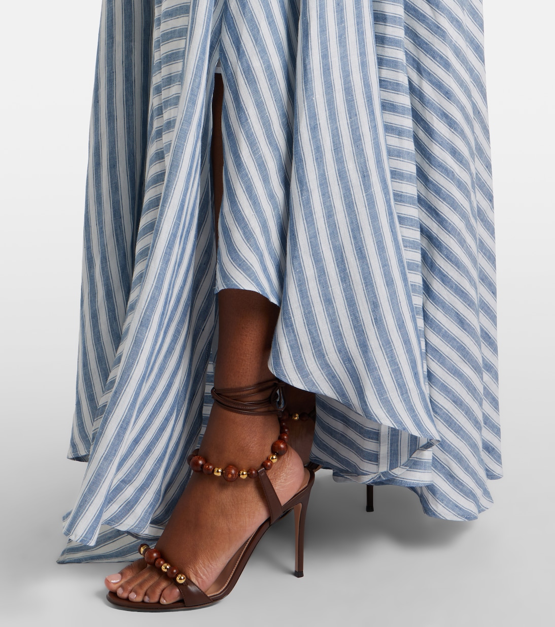Shamus striped linen maxi skirt | Ralph Lauren Collection
