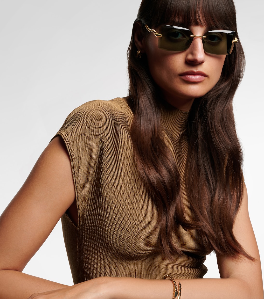Lunettes de soleil rectangulaires Serpenti Viper | Bvlgari