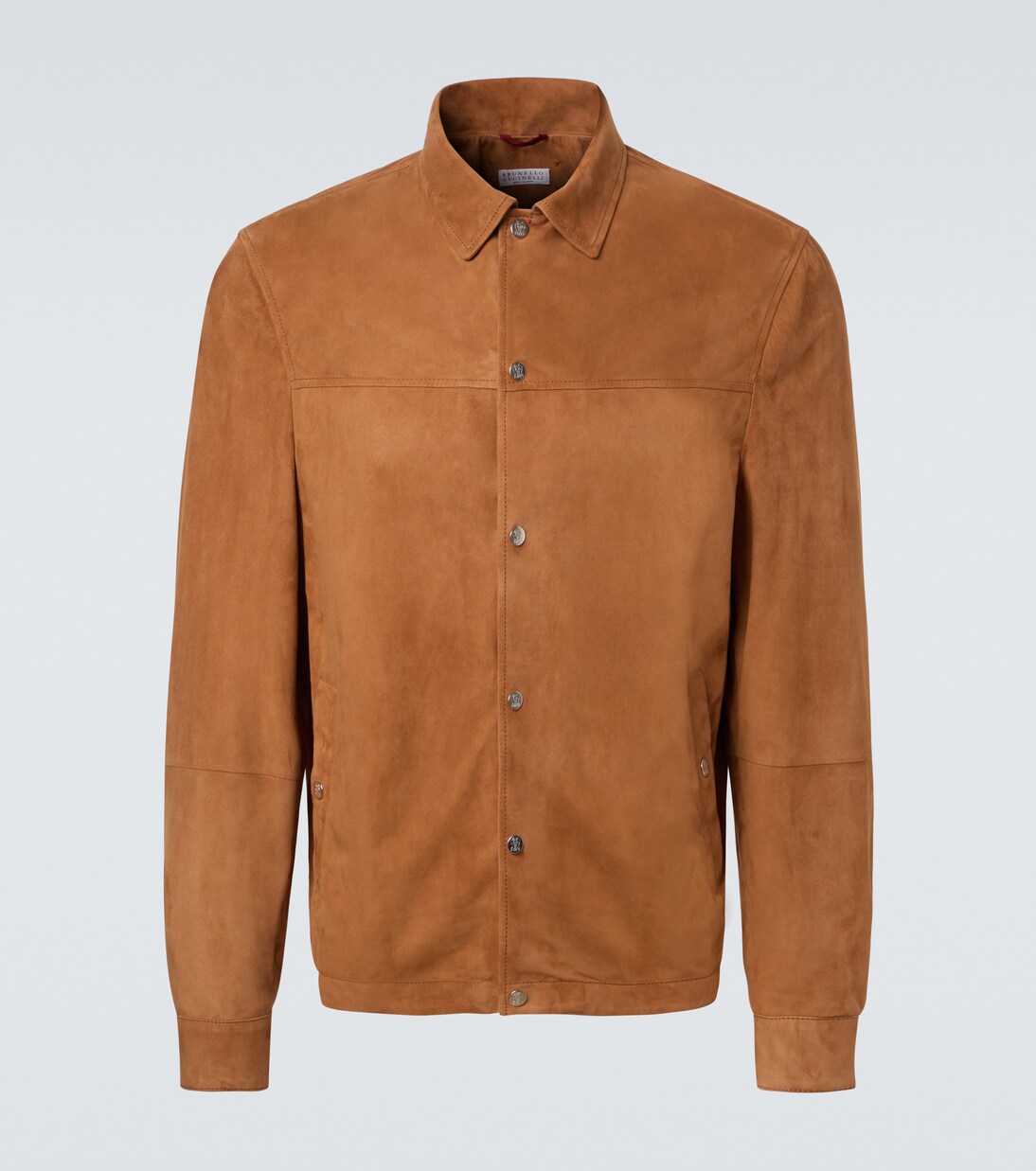 Hemdjacke aus Veloursleder | Brunello Cucinelli
