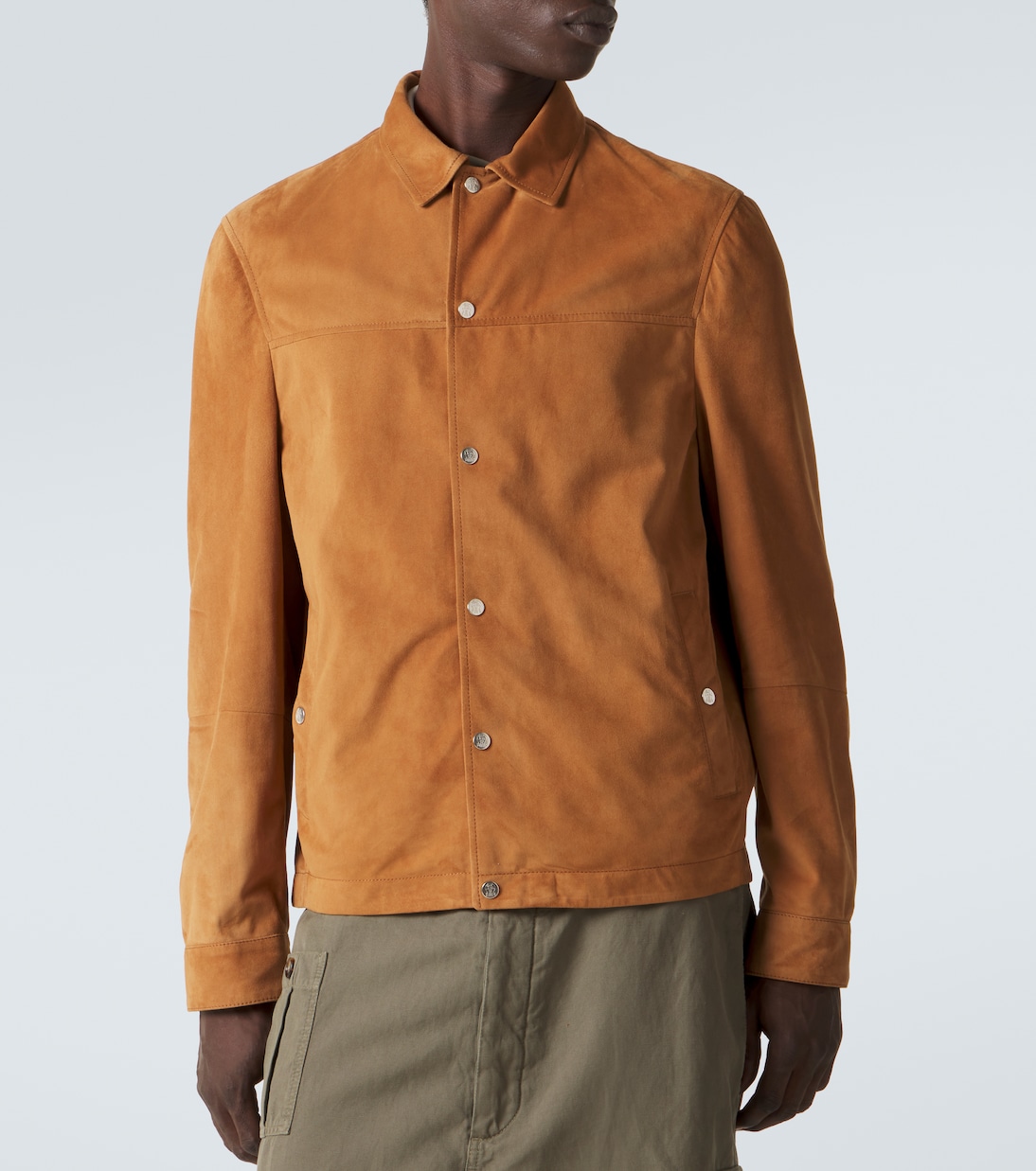 Hemdjacke aus Veloursleder | Brunello Cucinelli