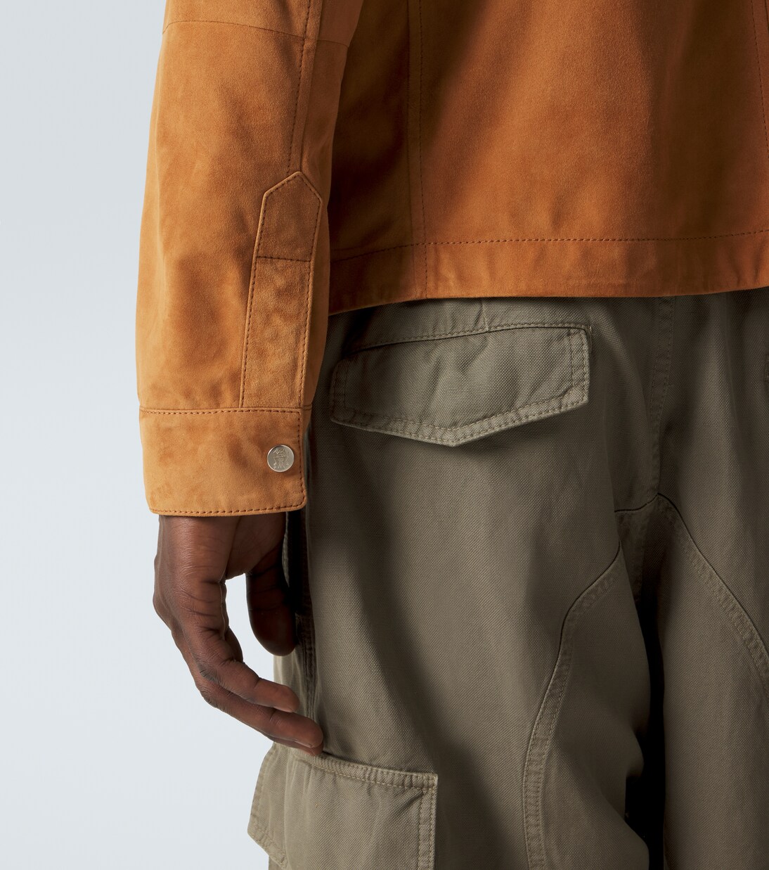 Hemdjacke aus Veloursleder | Brunello Cucinelli