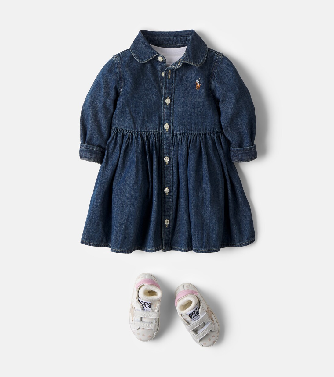 Baby Set aus Jeanskleid und Höschen | Polo Ralph Lauren Kids
