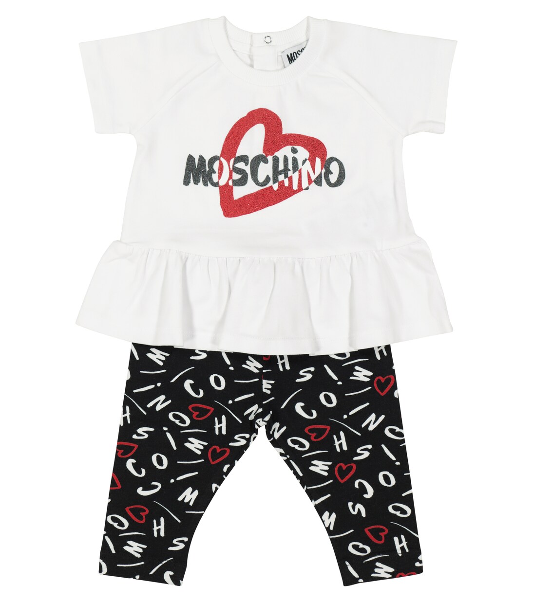 Bébé – Ensemble t-shirt et legging en coton mélangé | Moschino Kids