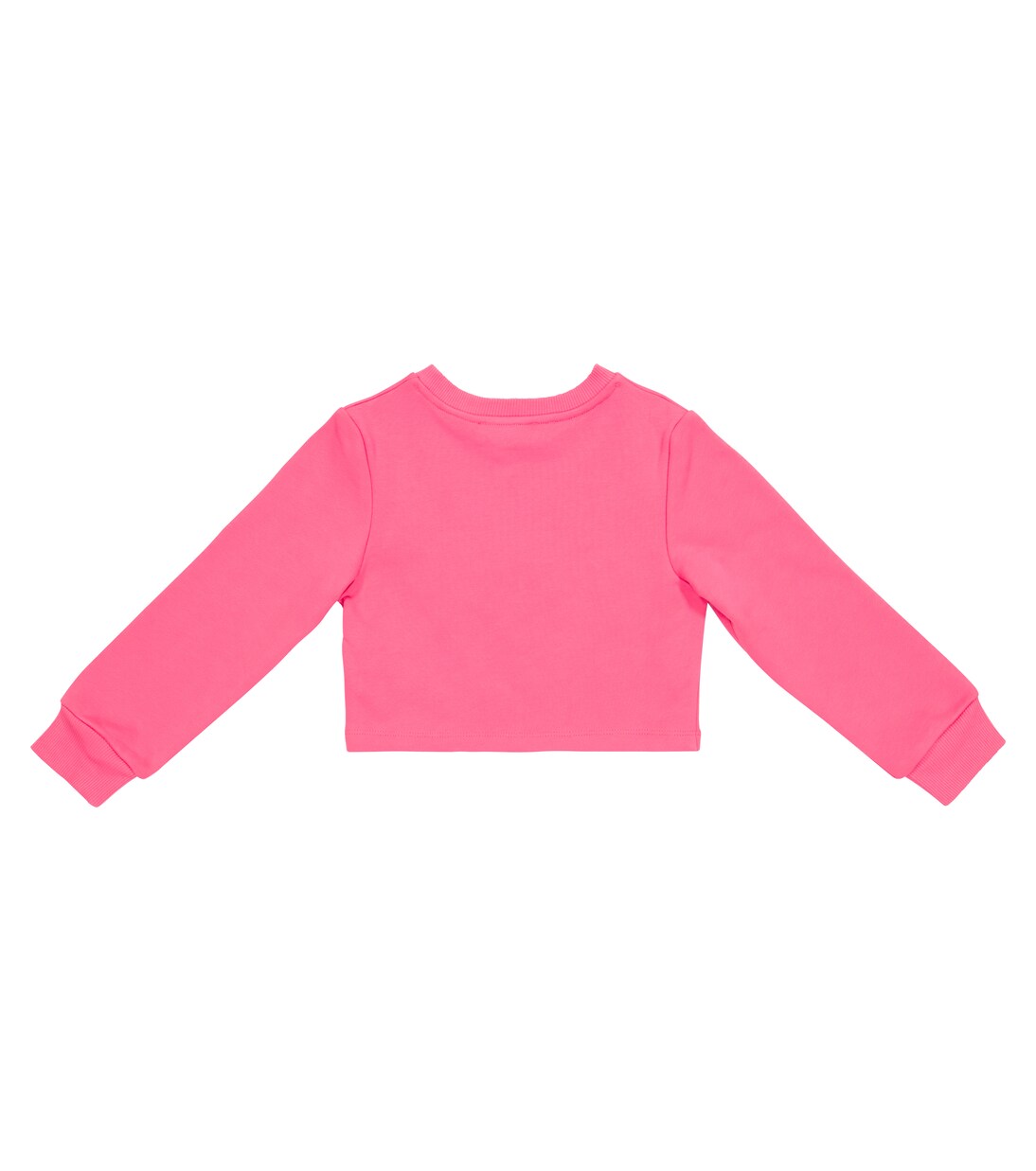Sweat-shirt raccourci en coton à logo | Balmain Kids