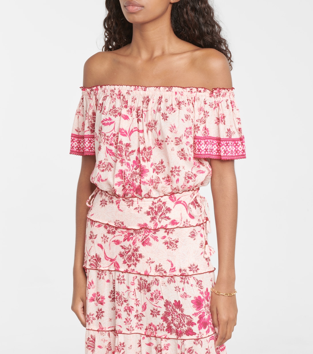 Gonna lunga Camila con stampa floreale | Poupette St Barth