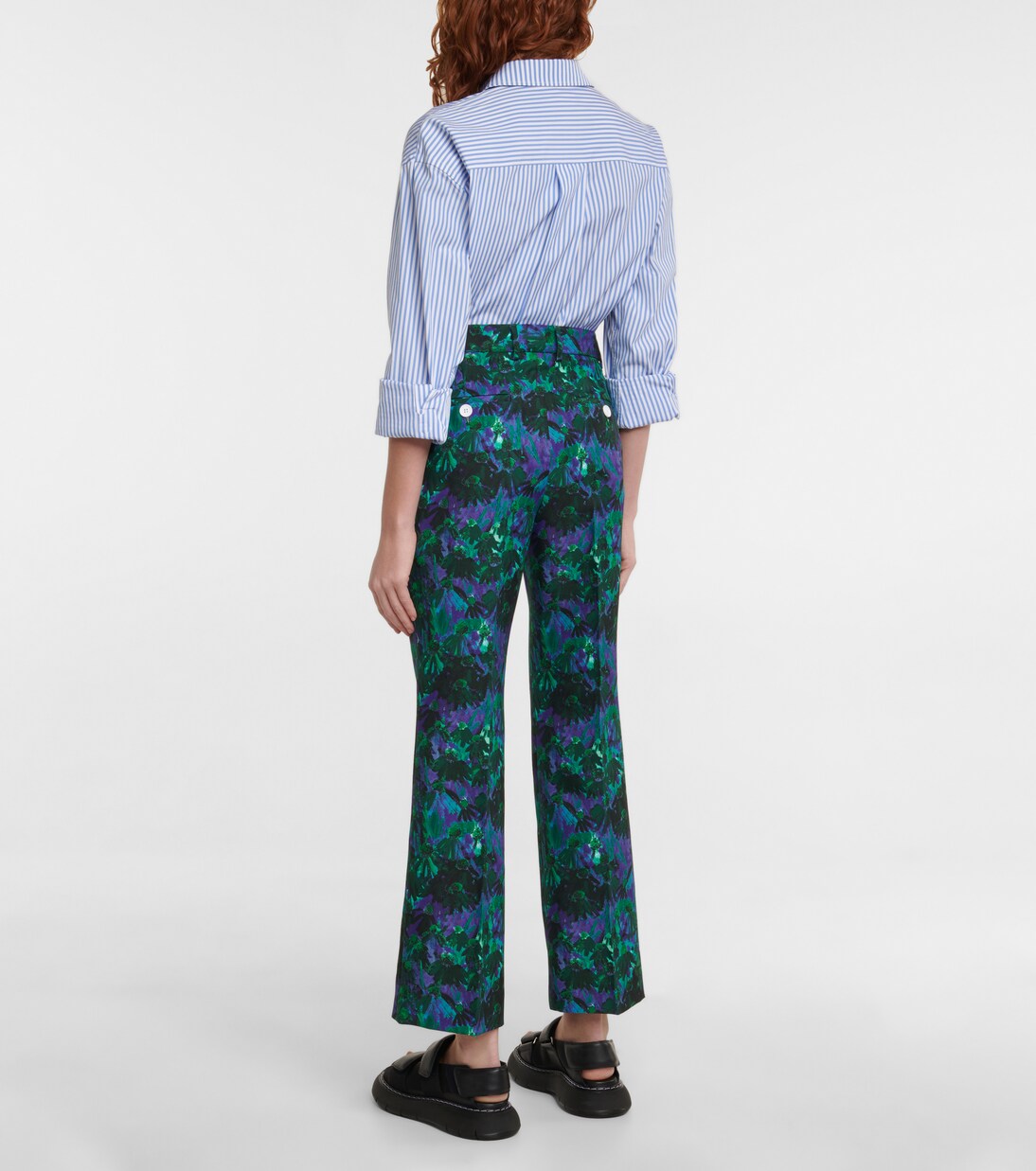 Pantalon raccourci à fleurs | Plan C