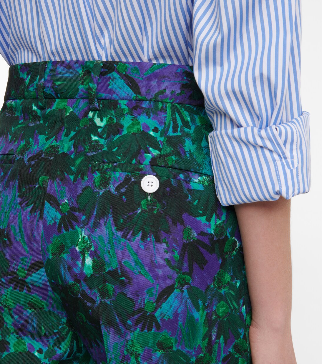 Pantalon raccourci à fleurs | Plan C