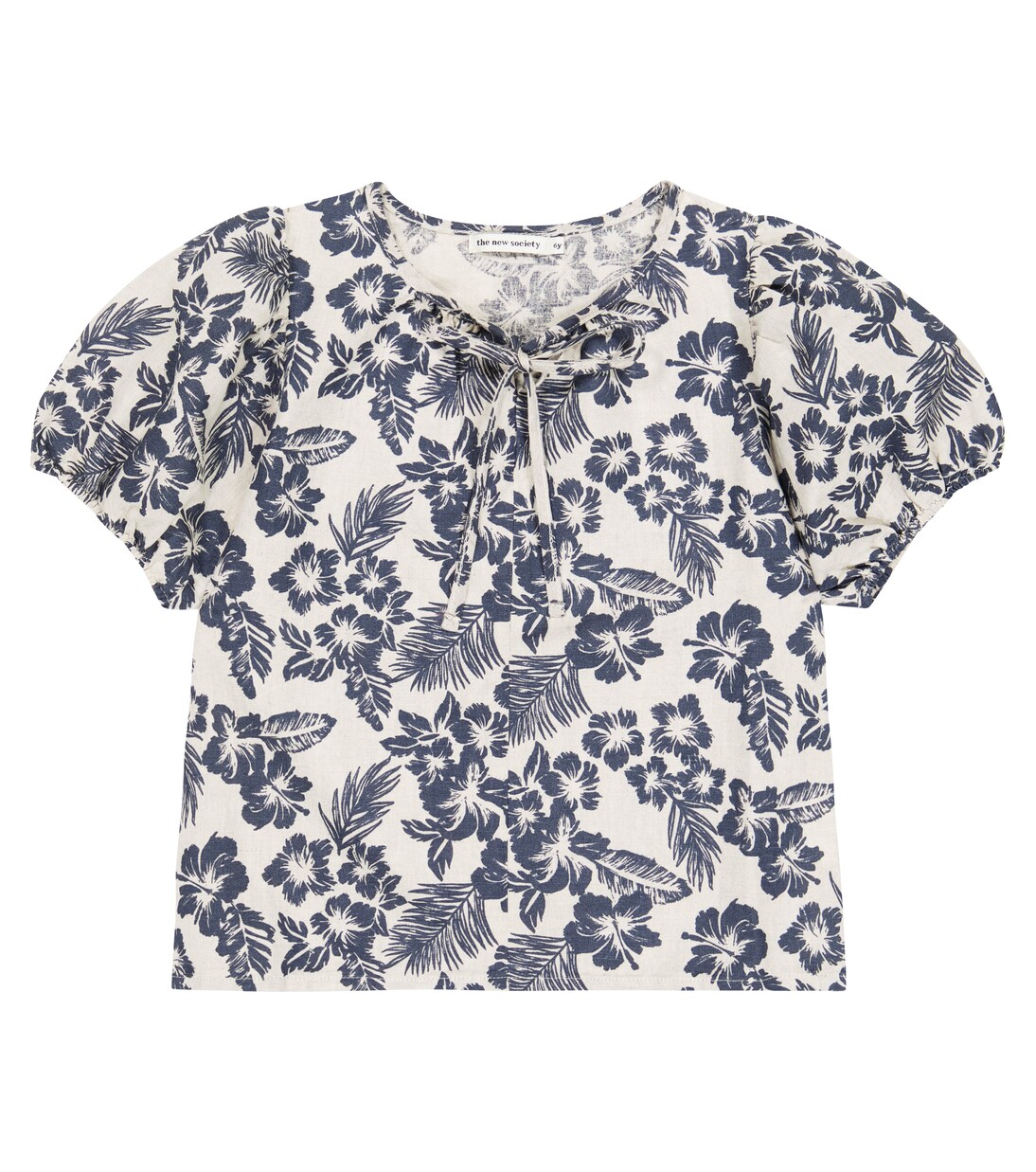 Hibiscus linen and cotton blouse | The New Society