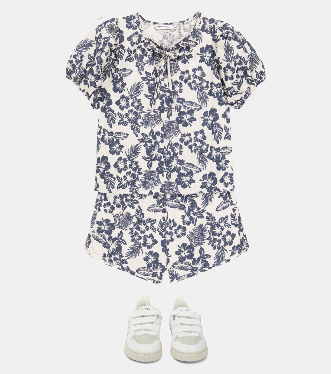 Hibiscus linen and cotton blouse | The New Society