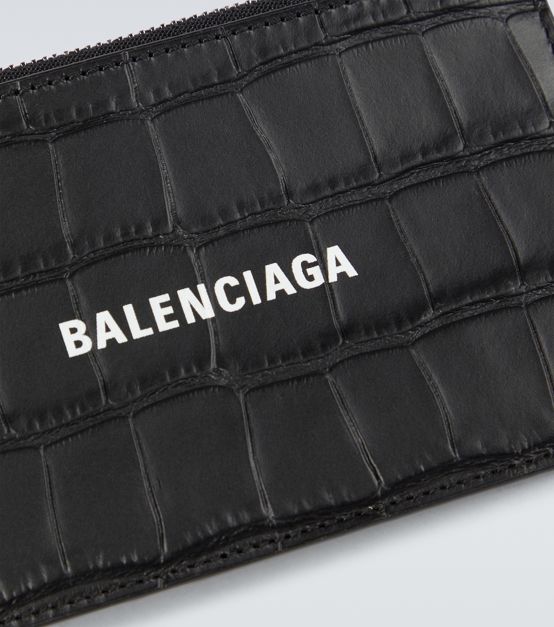 Cash croc-effect leather wallet | Balenciaga