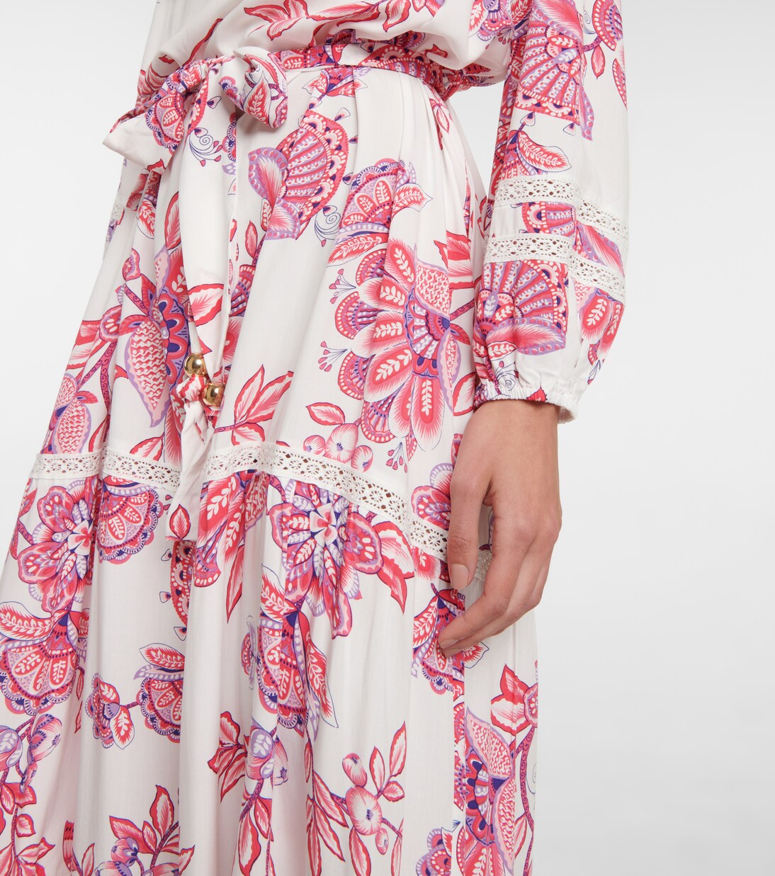 Robe portefeuille midi Wisteria à fleurs | Melissa Odabash