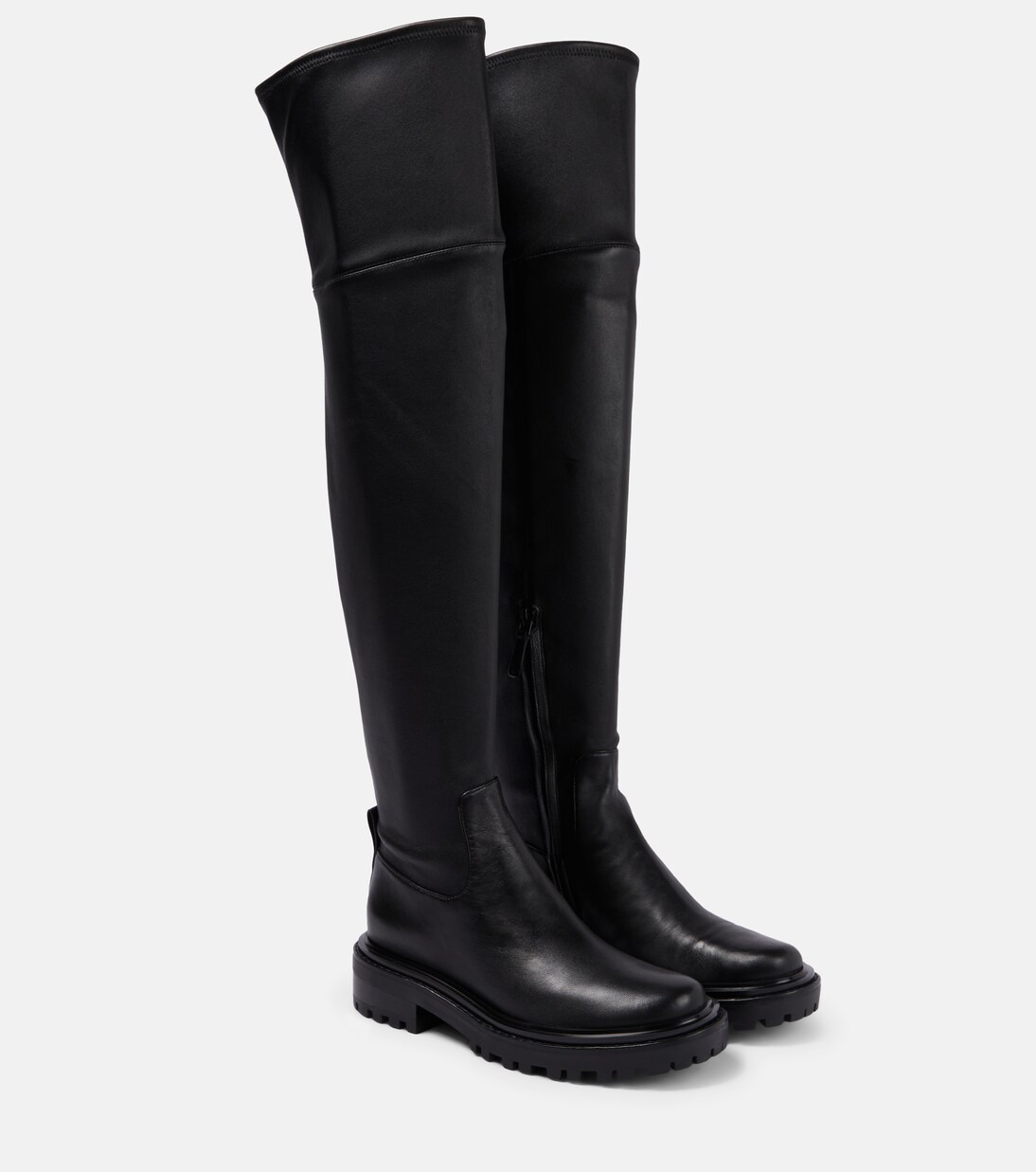 Overknee-Stiefel Utililty Lug aus Leder | Tory Burch