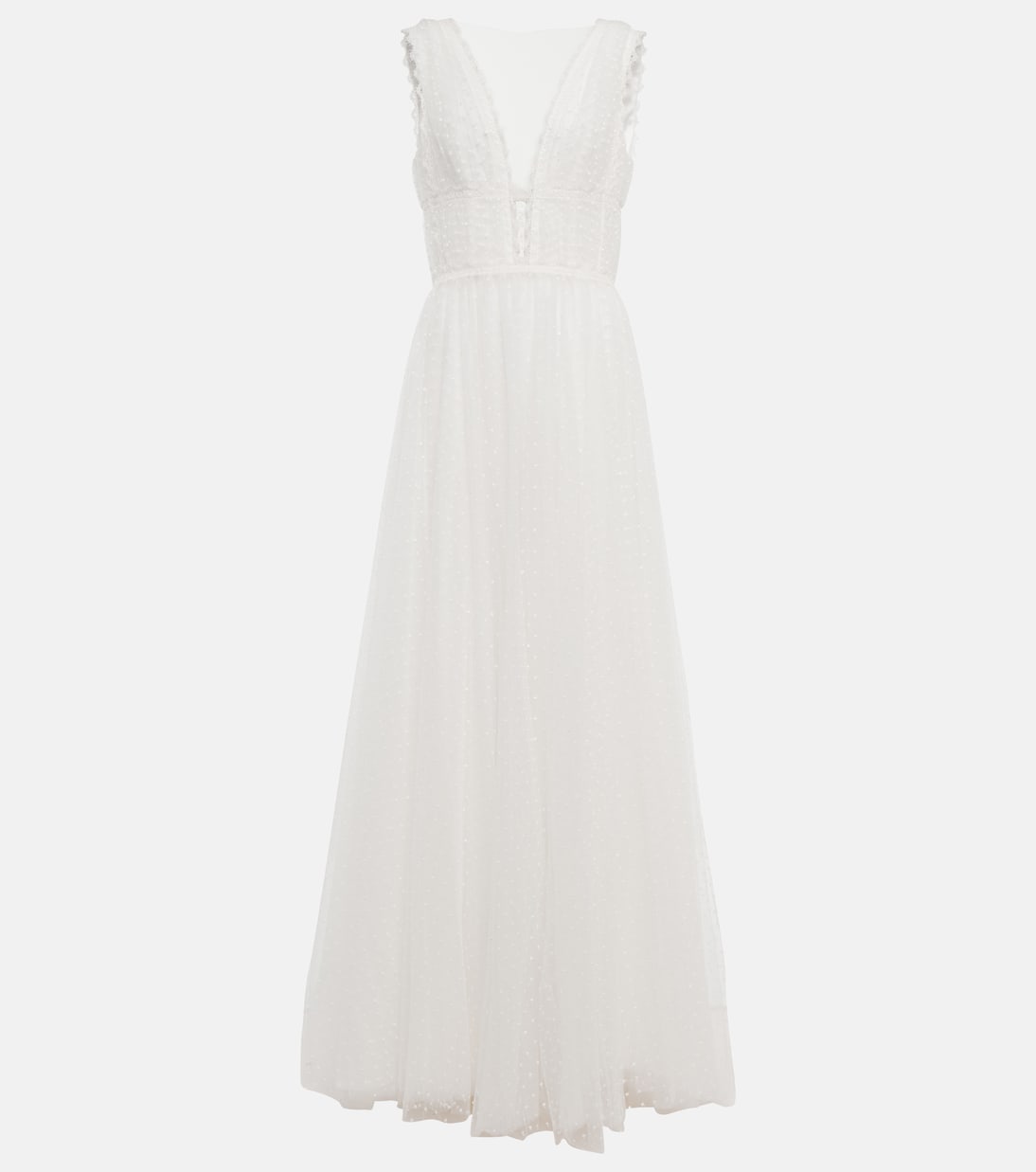 Robe longue de mariée en tulle | Costarellos