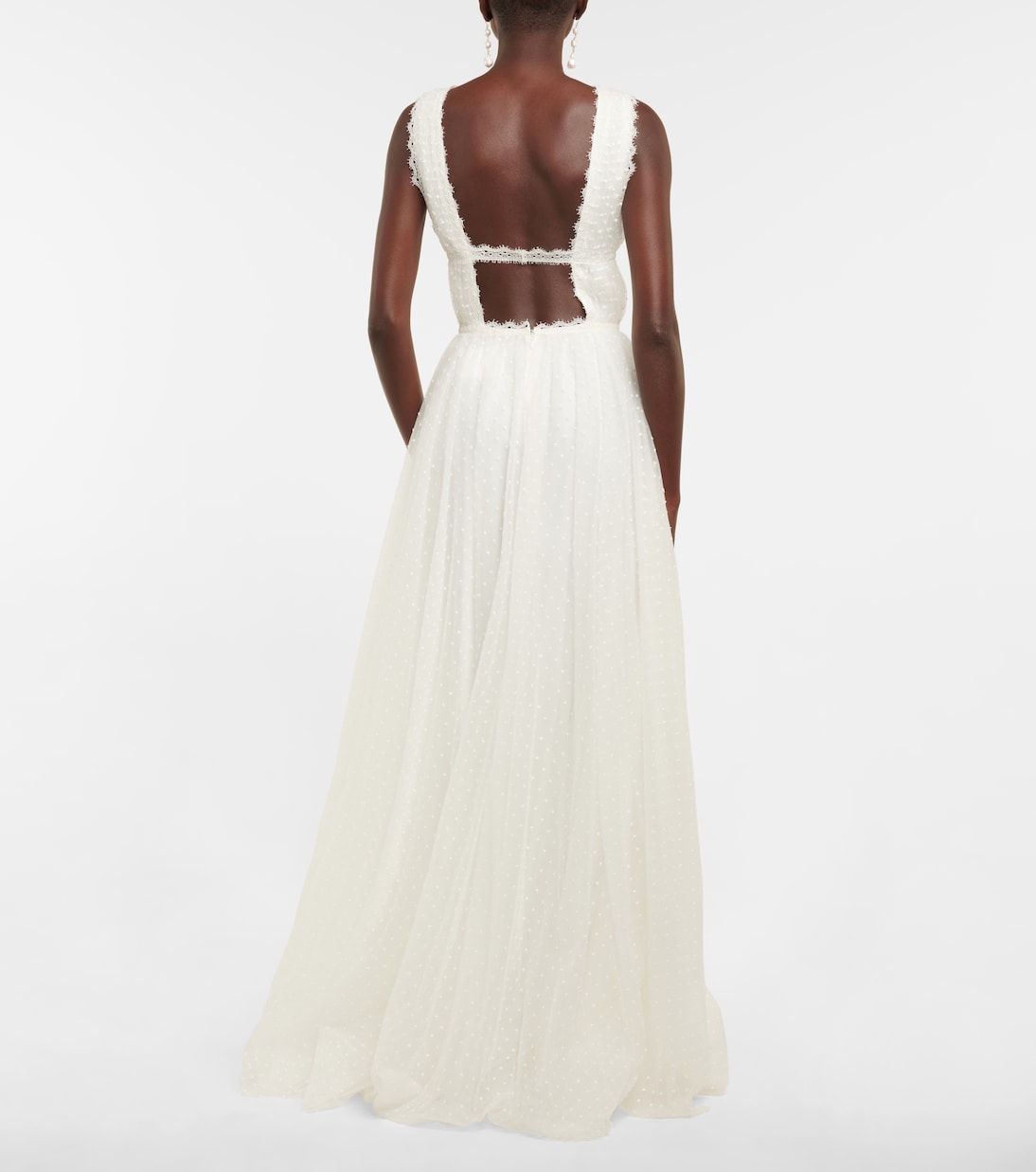 Robe longue de mariée en tulle | Costarellos