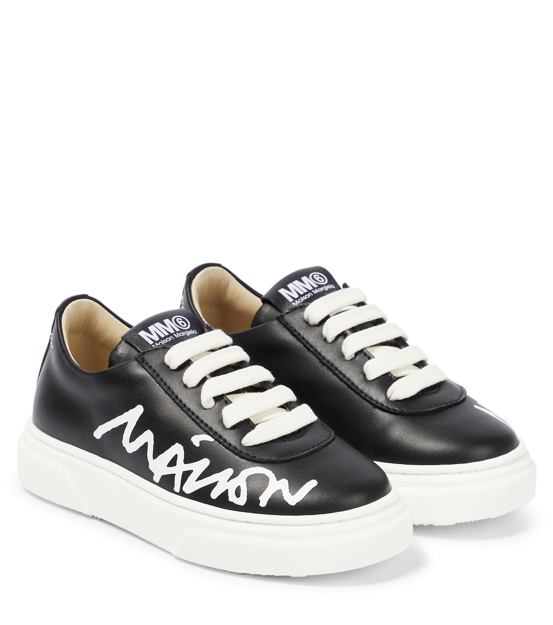 Logo leather sneakers | MM6 Maison Margiela Kids