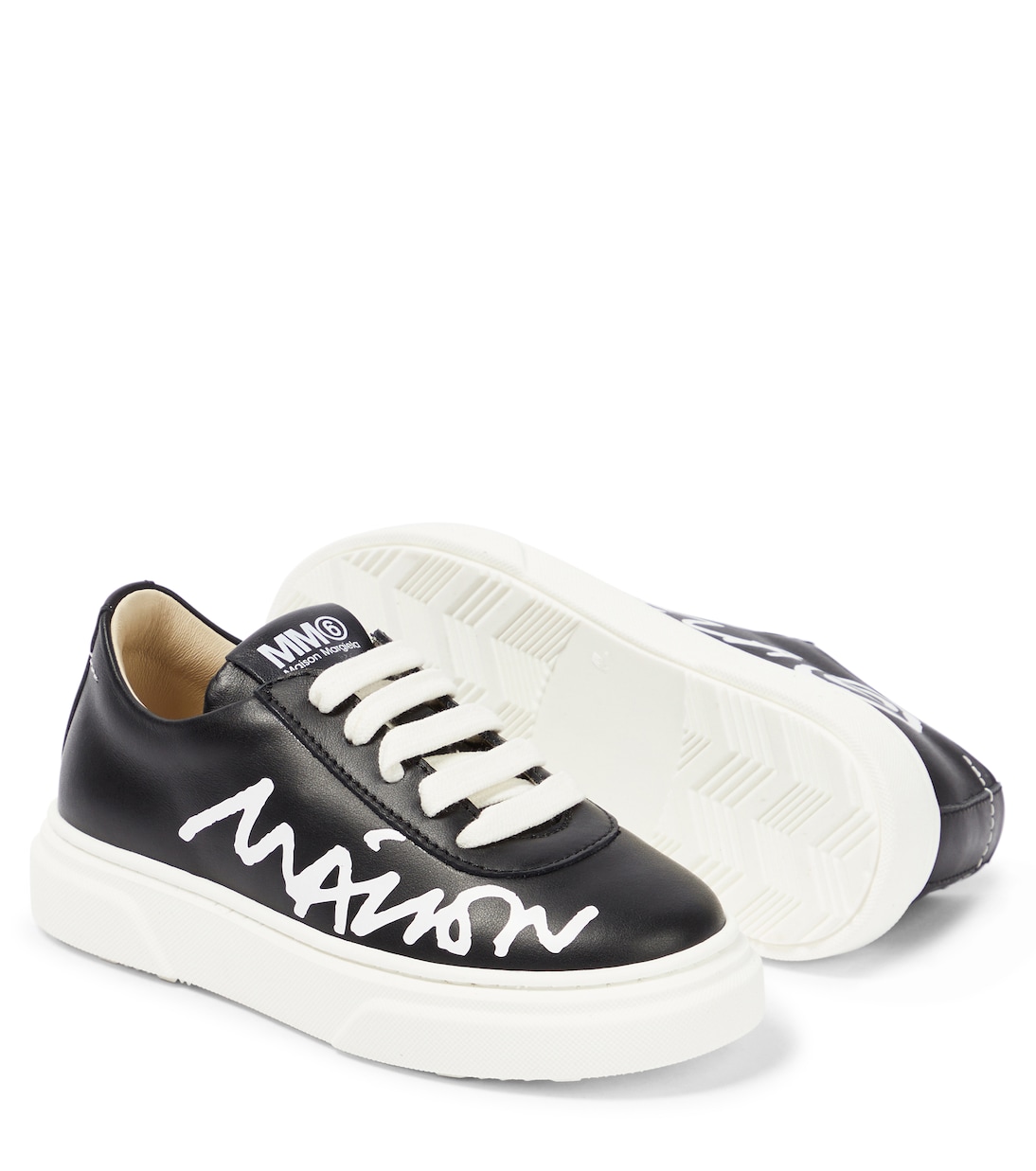 Logo leather sneakers | MM6 Maison Margiela Kids