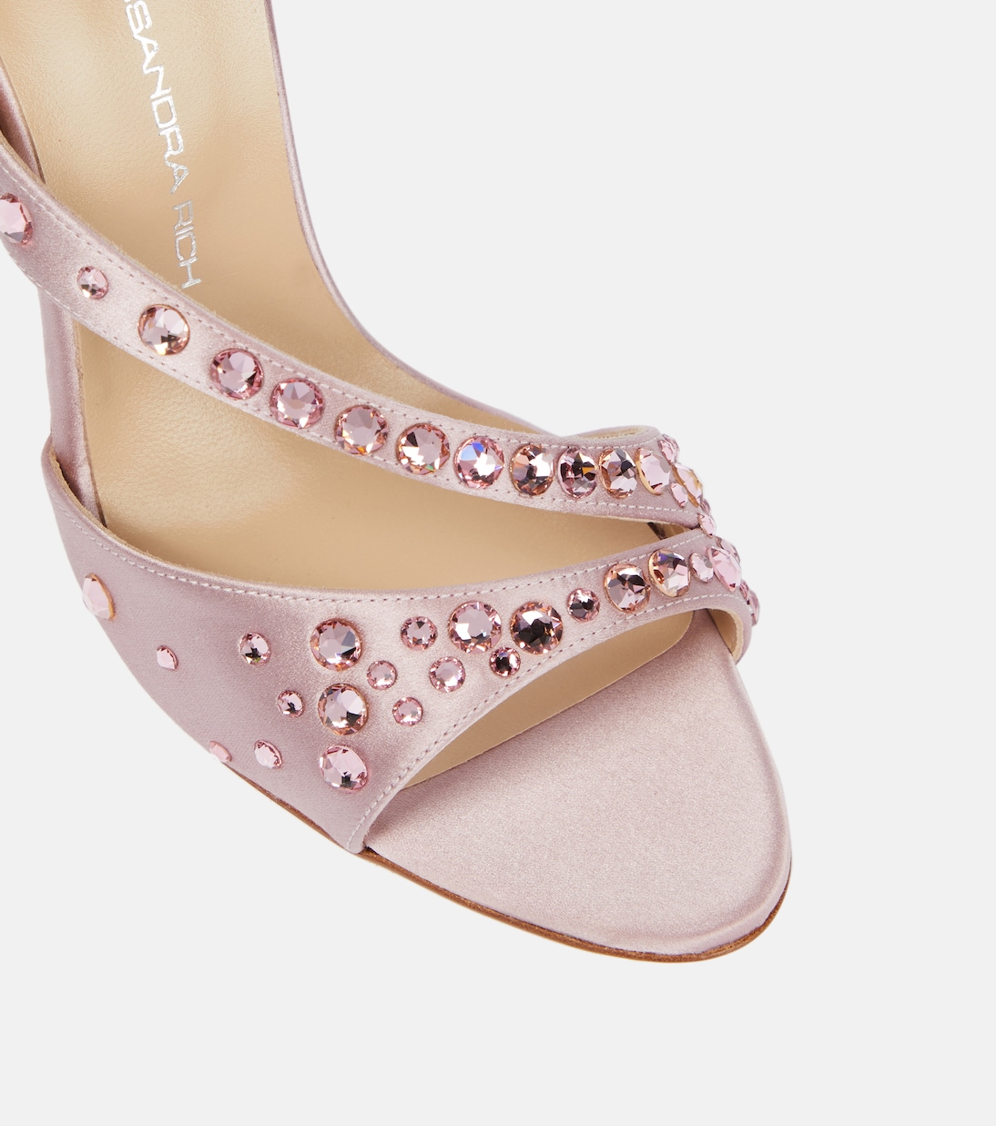 Verzierte Sandalen aus Satin | Alessandra Rich