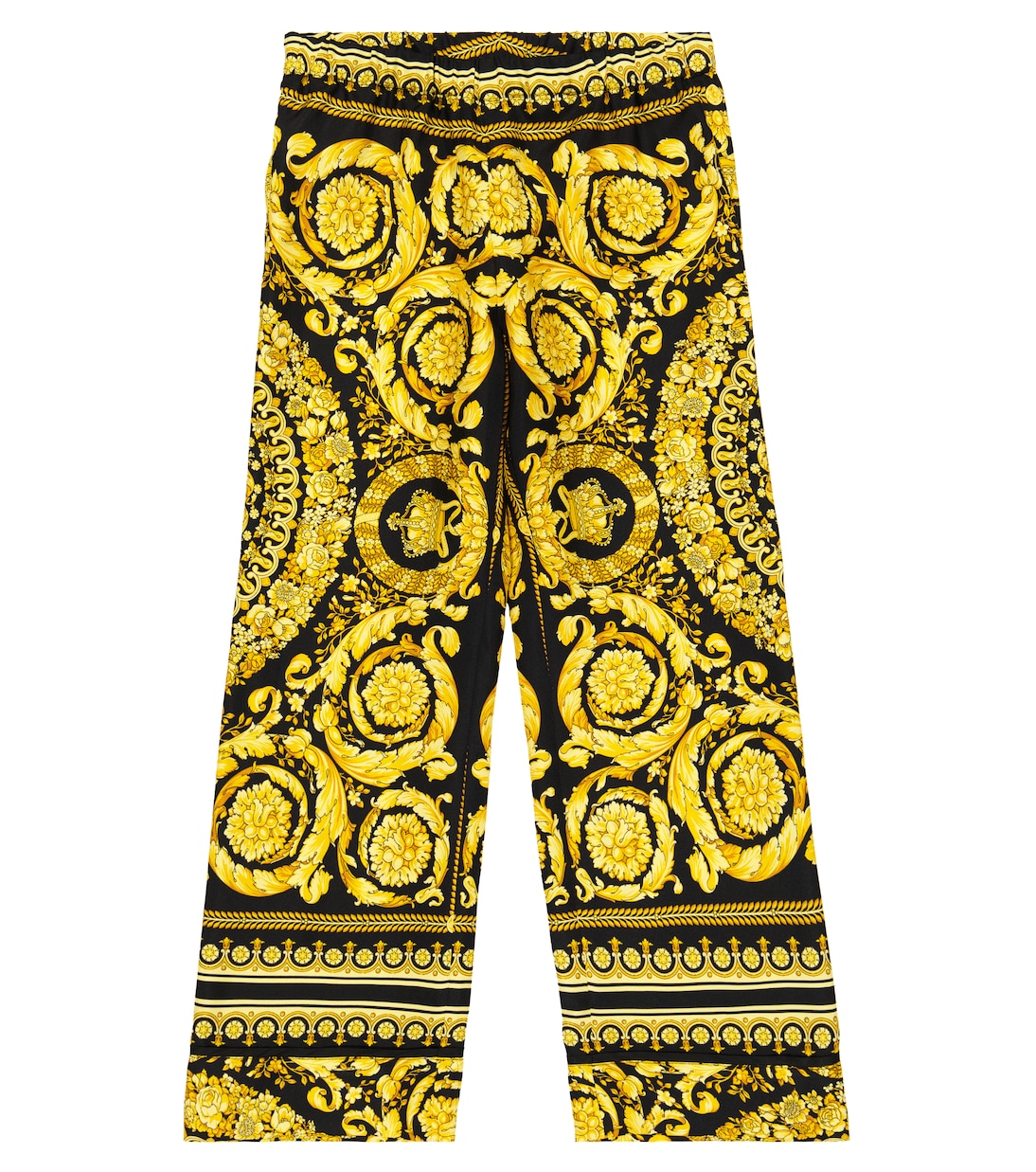 Pantaloni Barocco a gamba larga in seta | Versace Kids