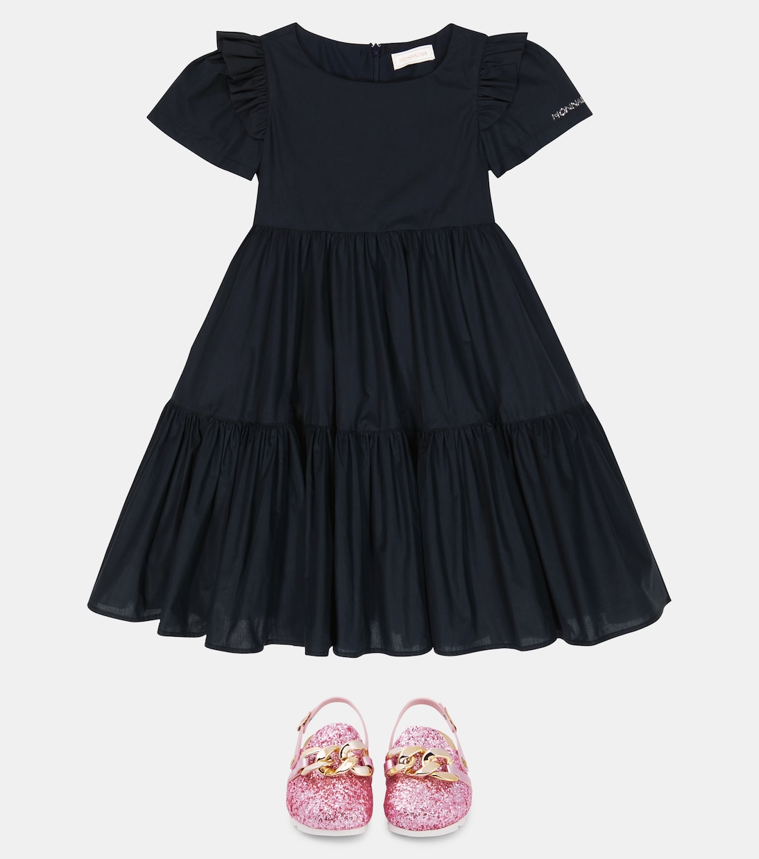 Capri cotton poplin dress | Monnalisa