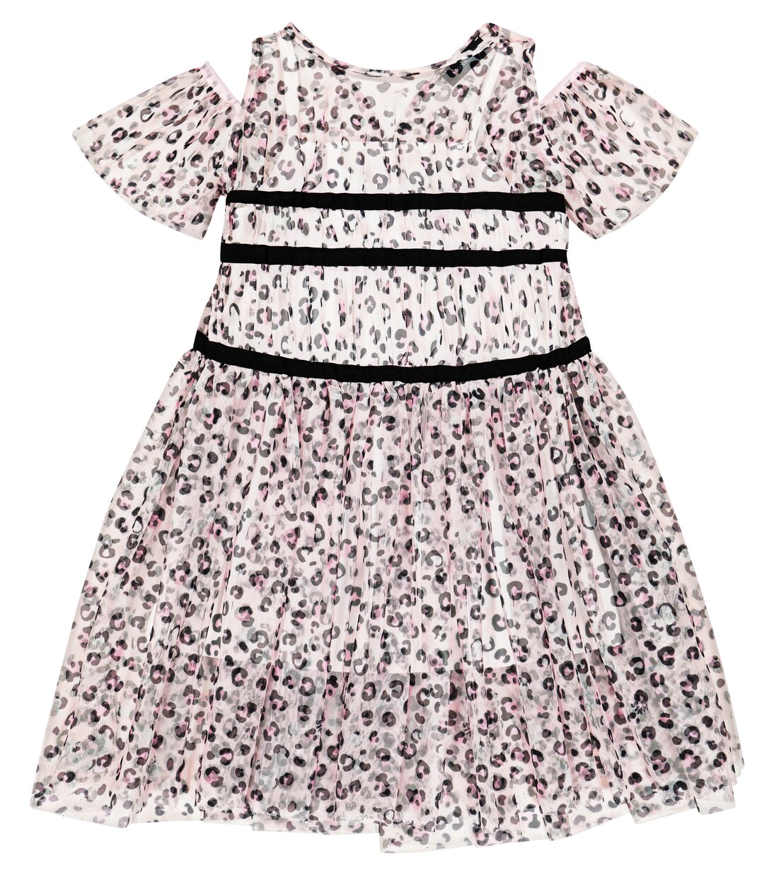 Leopard-print tulle dress | Monnalisa