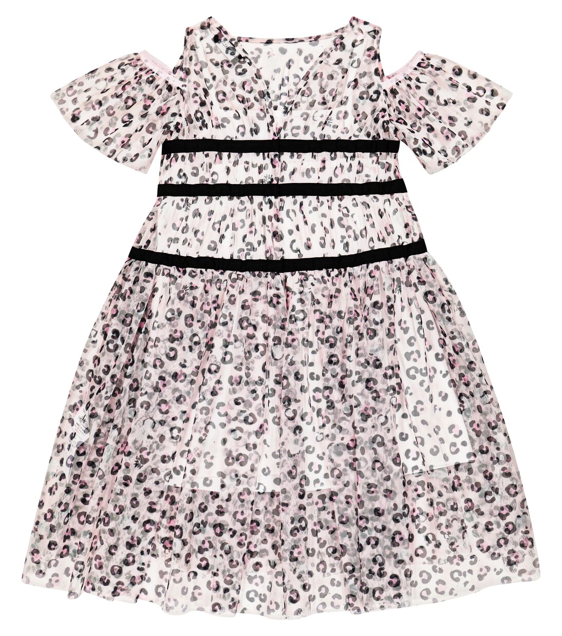 Leopard-print tulle dress | Monnalisa
