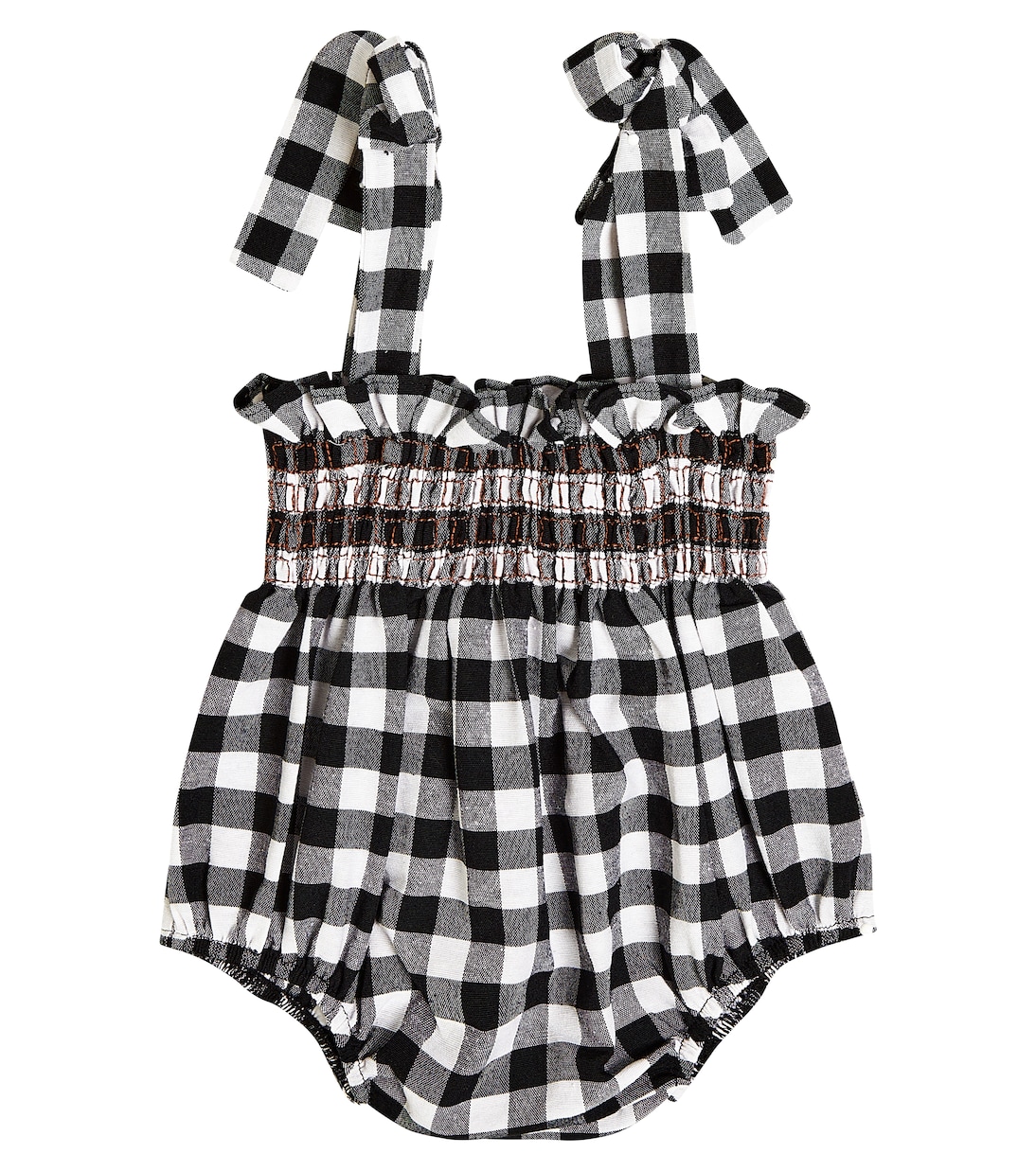 Baby Vichy checked cotton playsuit | Suncracy