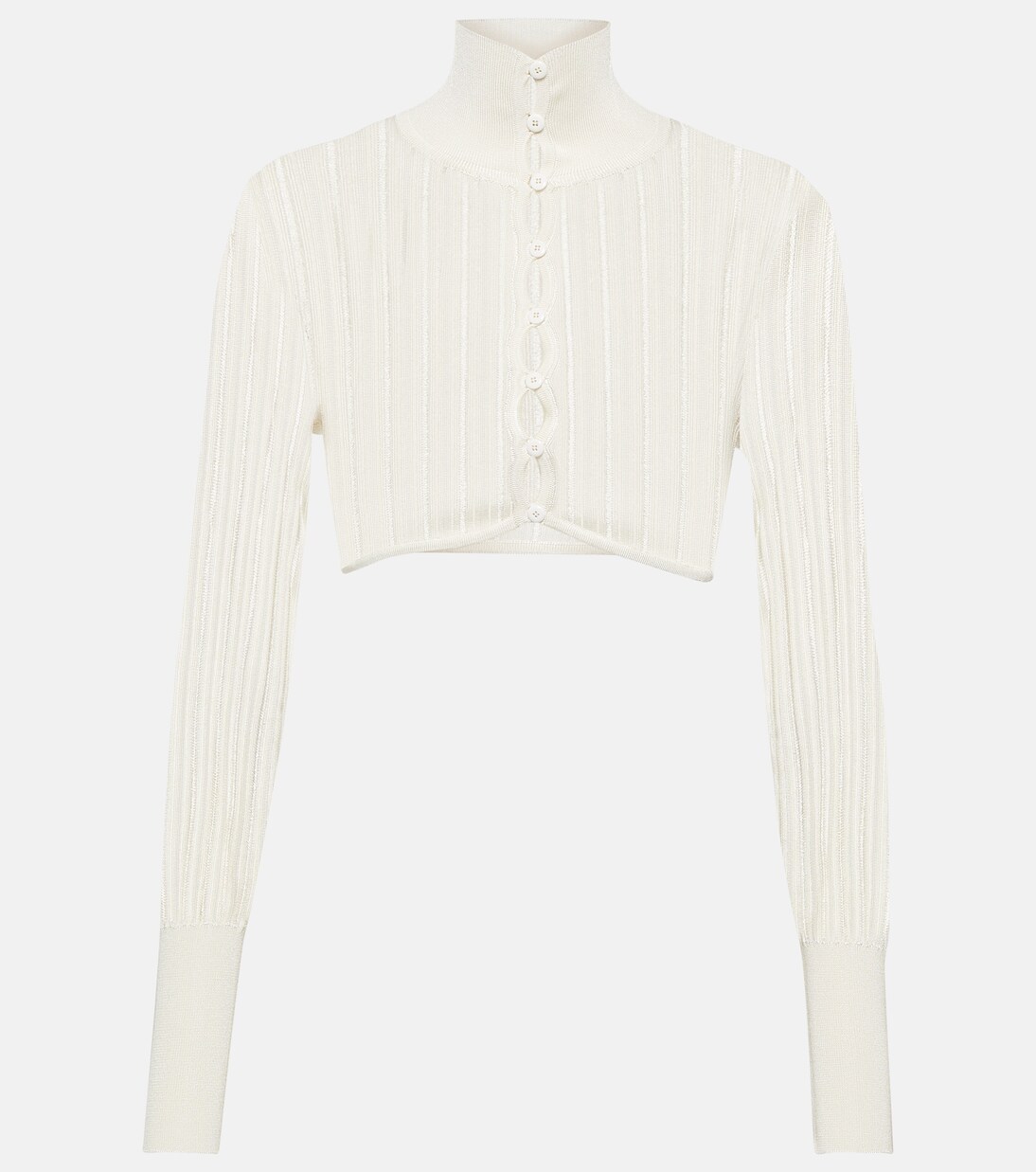 Ribbed-knit cropped cardigan | Alaïa