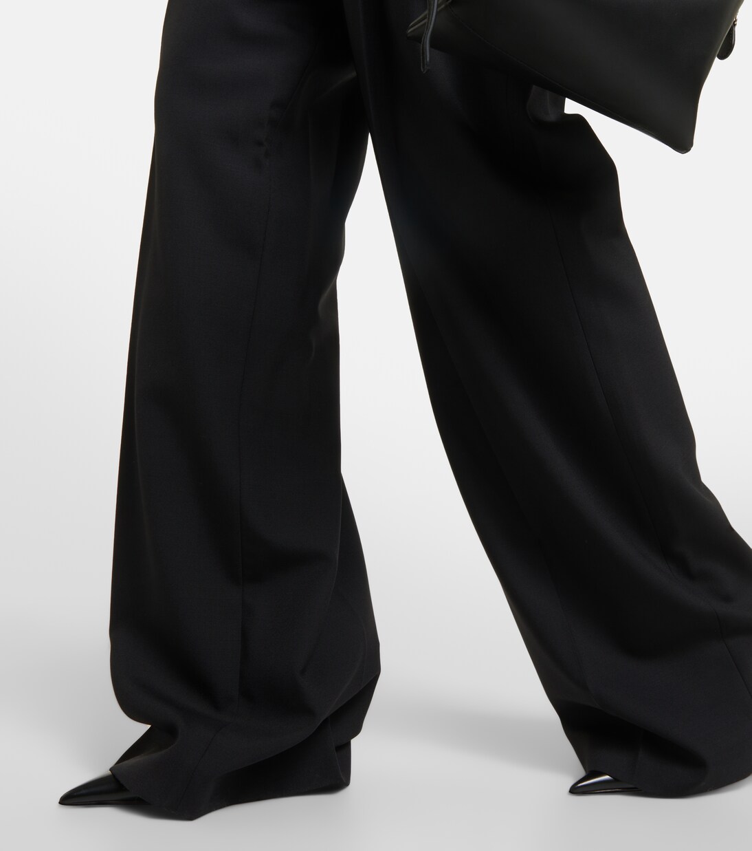 Pantalon ample à taille basse en laine en jean | Dion Lee