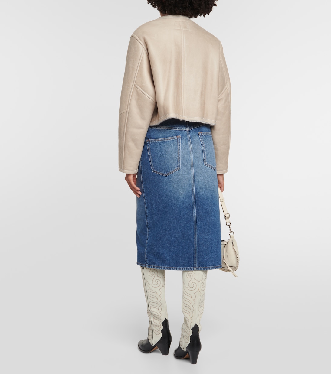 Lederjacke Ostya mit Shearling | Isabel Marant