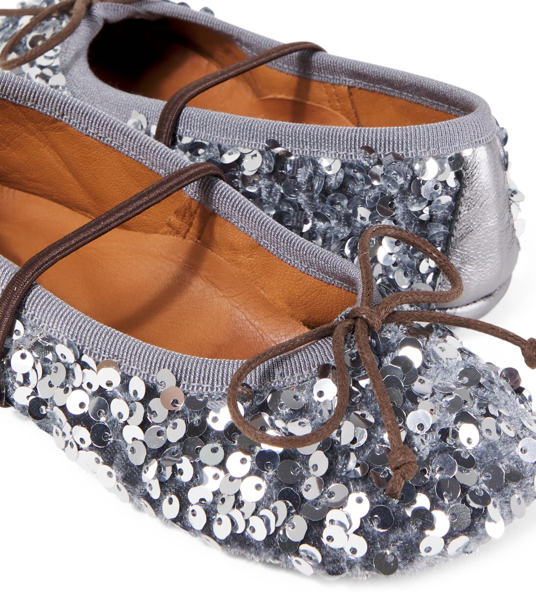 Paillettes metallic ballet flats | PèPè