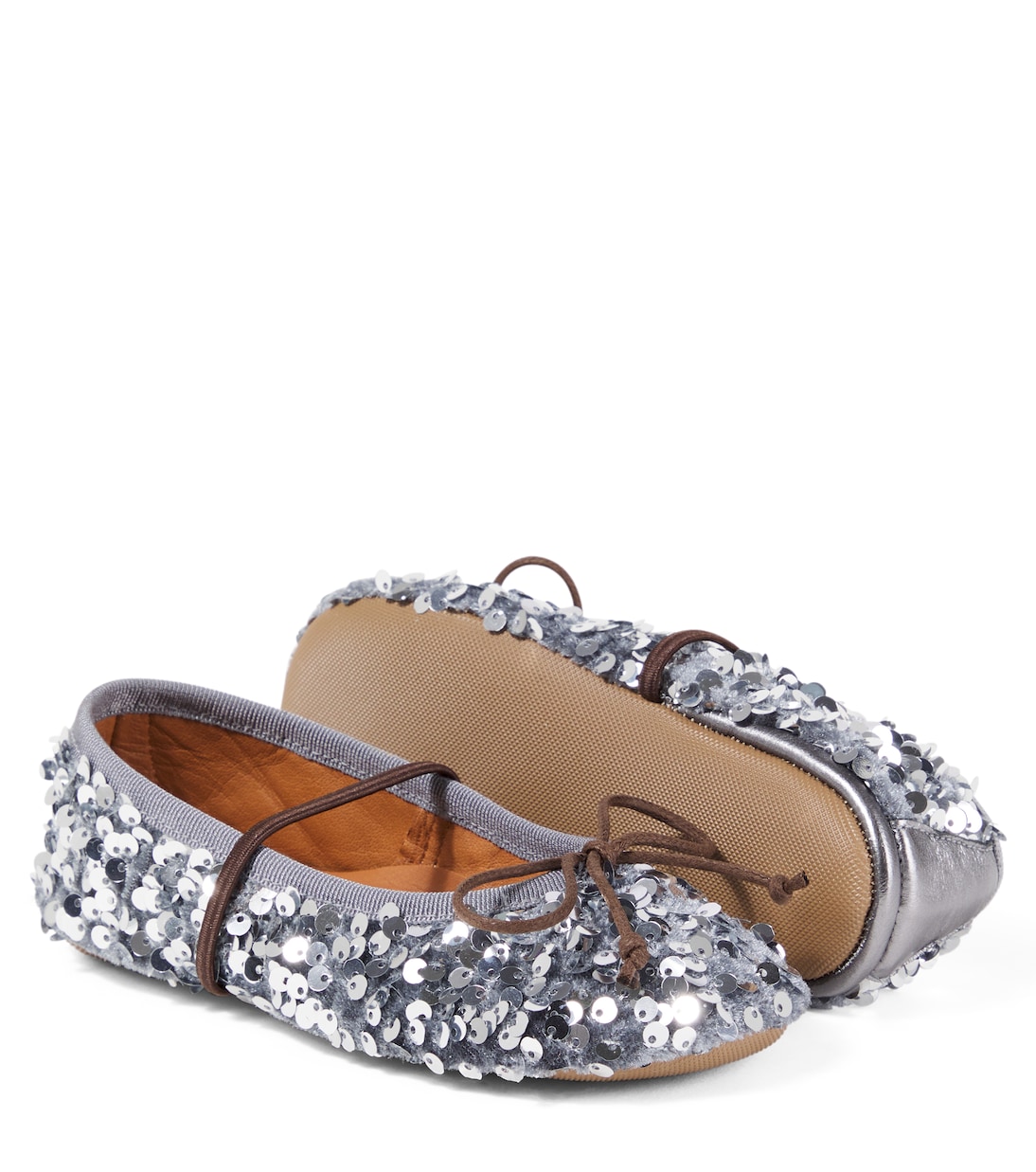 Paillettes metallic ballet flats | PèPè