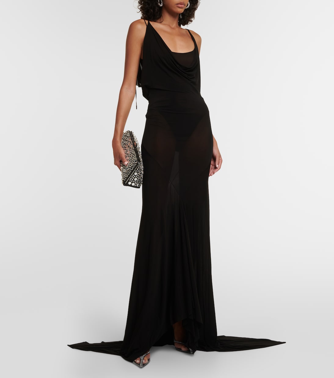 Semi-sheer jersey gown  | The Attico