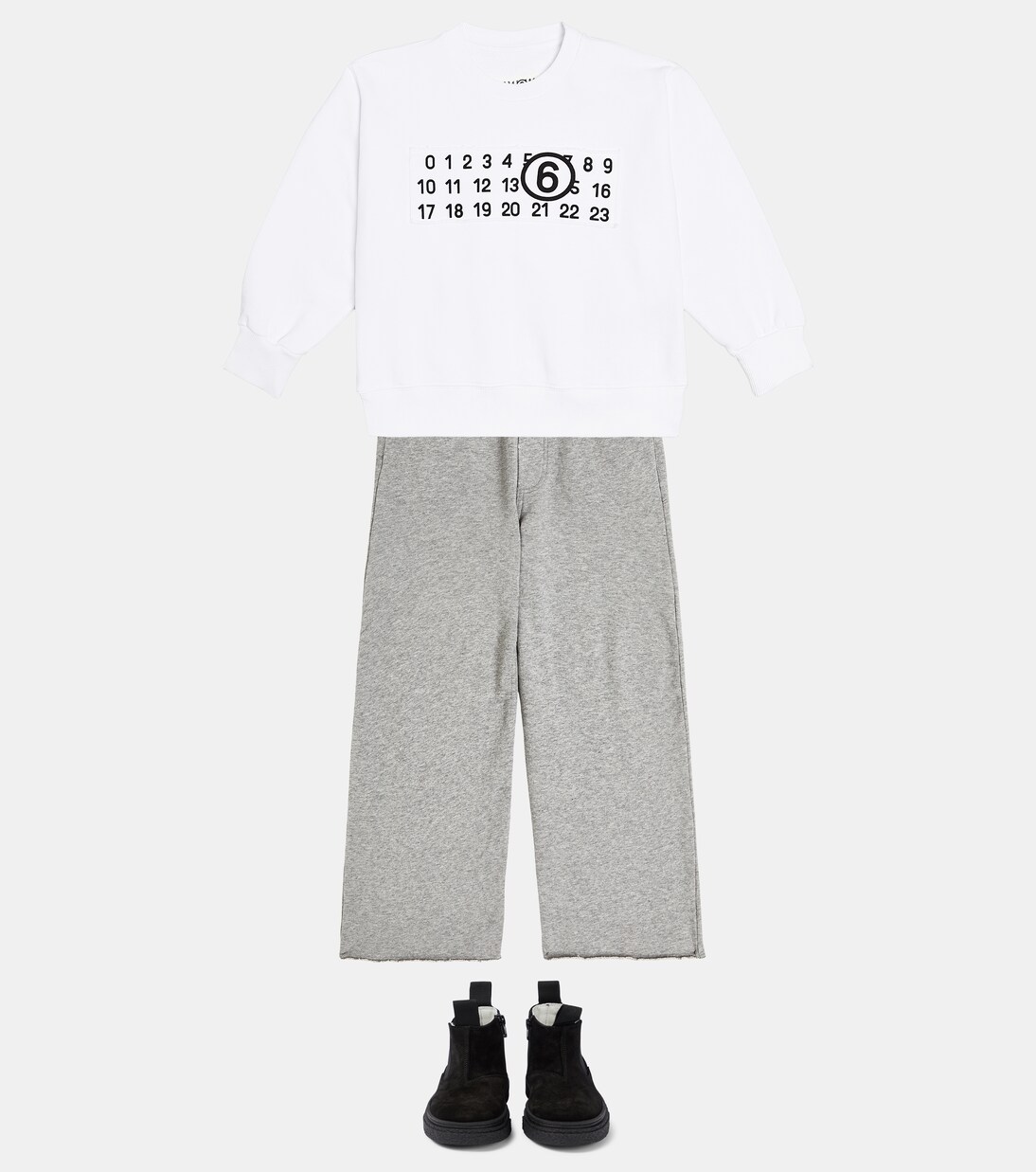 Logo cotton jersey sweatshirt  | MM6 Maison Margiela Kids