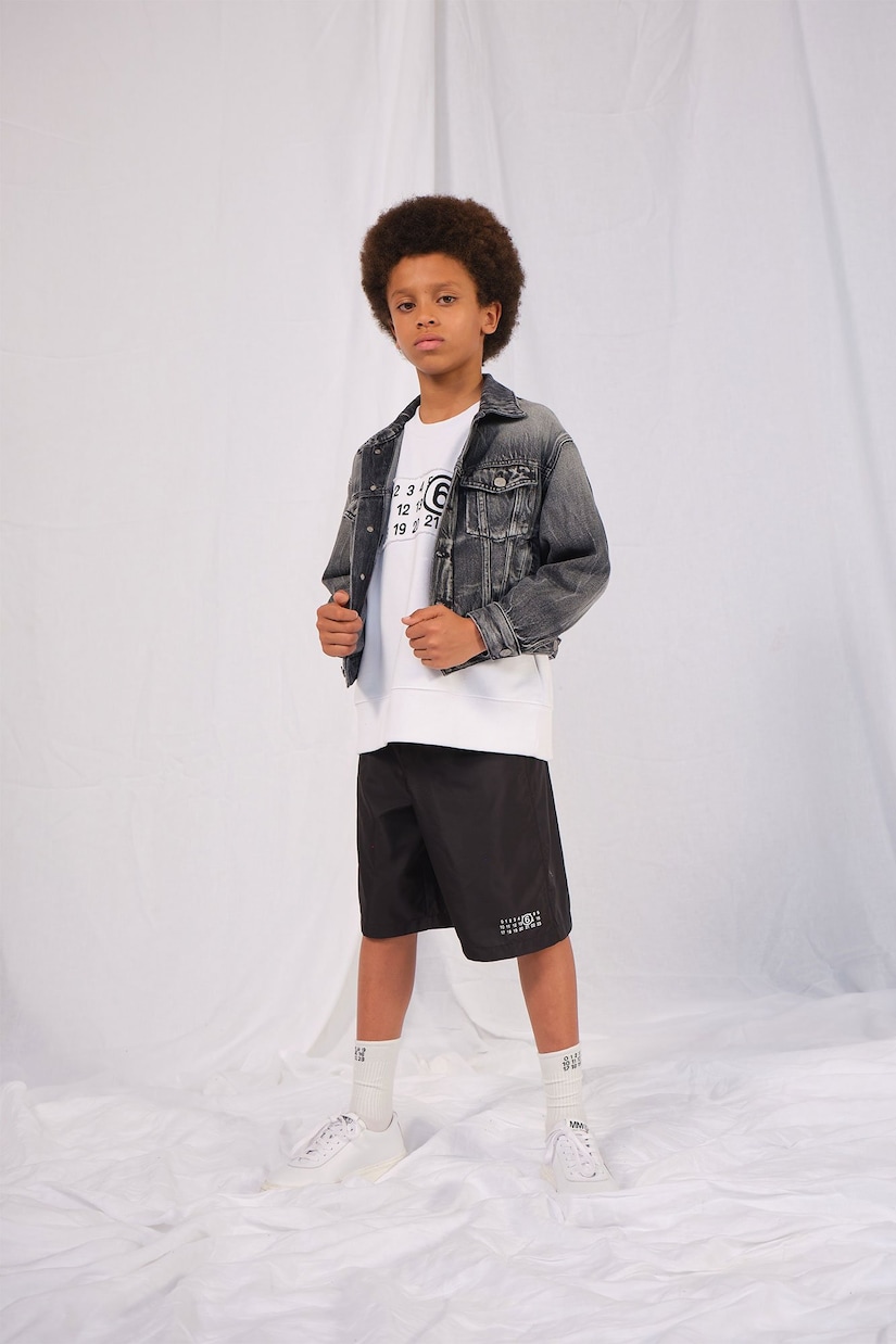 Logo cotton jersey sweatshirt  | MM6 Maison Margiela Kids