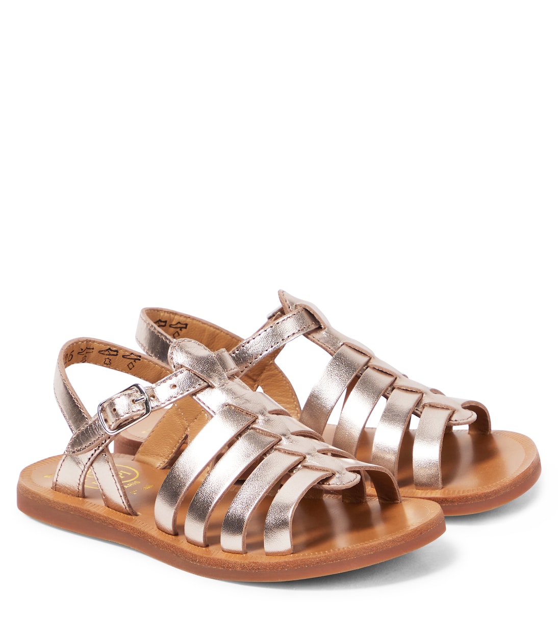 Plagette Strap leather sandals | Pom d'Api