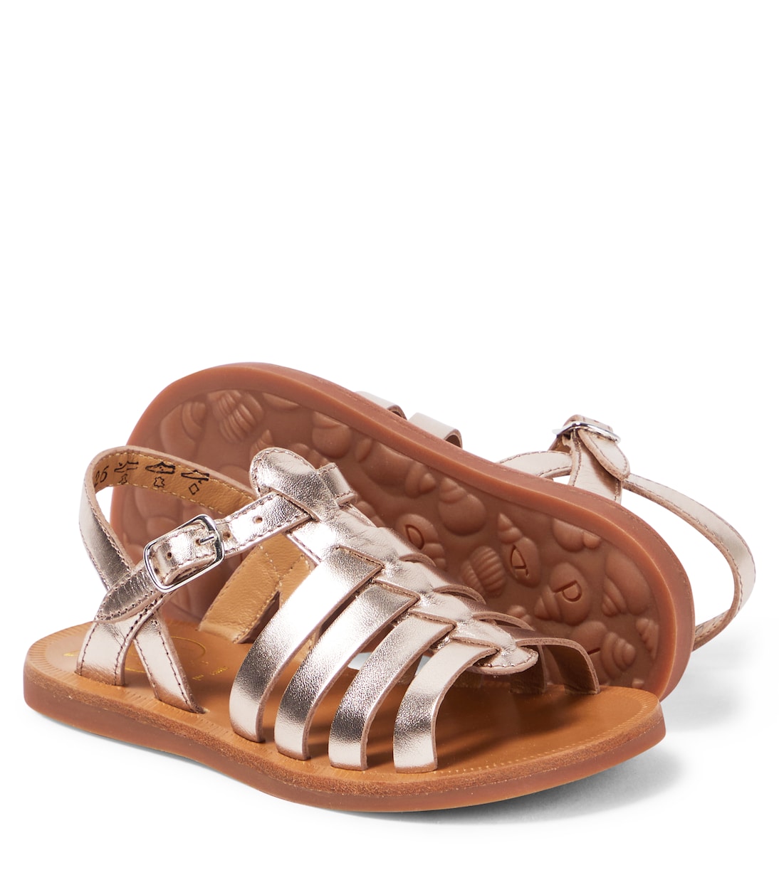 Plagette Strap leather sandals | Pom d'Api