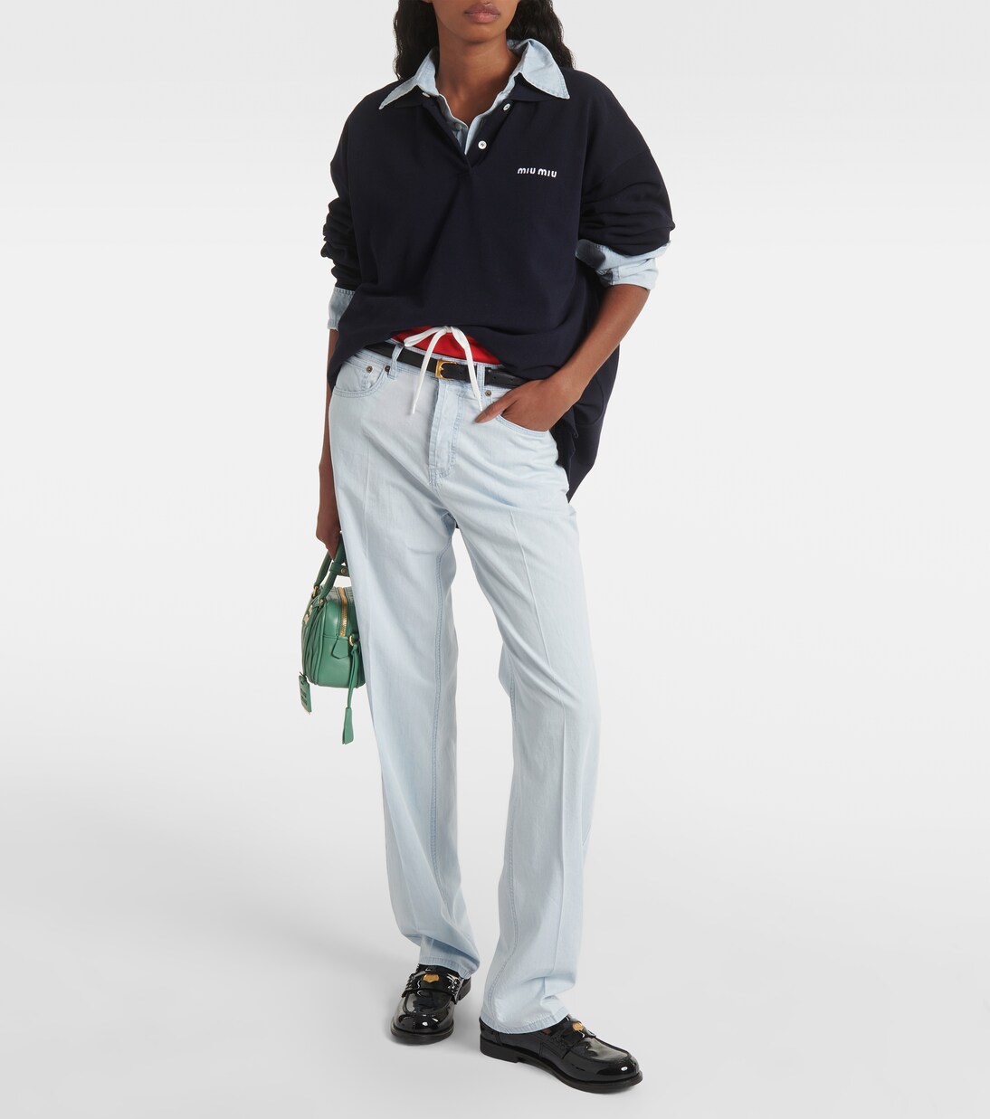 Low-Rise Straight Jeans | Miu Miu