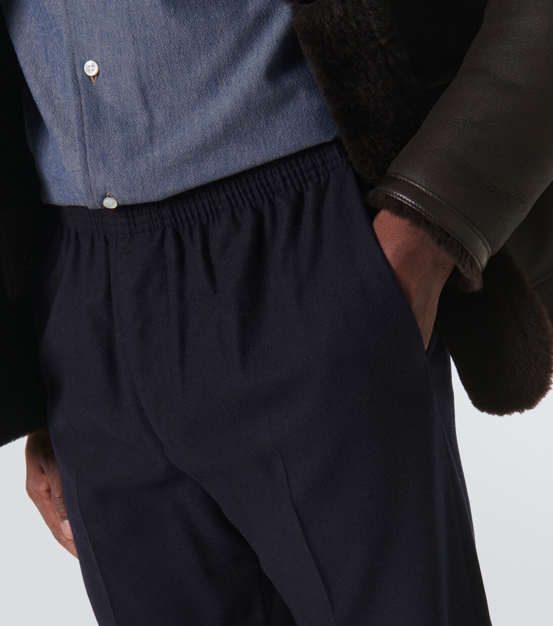 Jan wool and cashmere straight pants | Loro Piana
