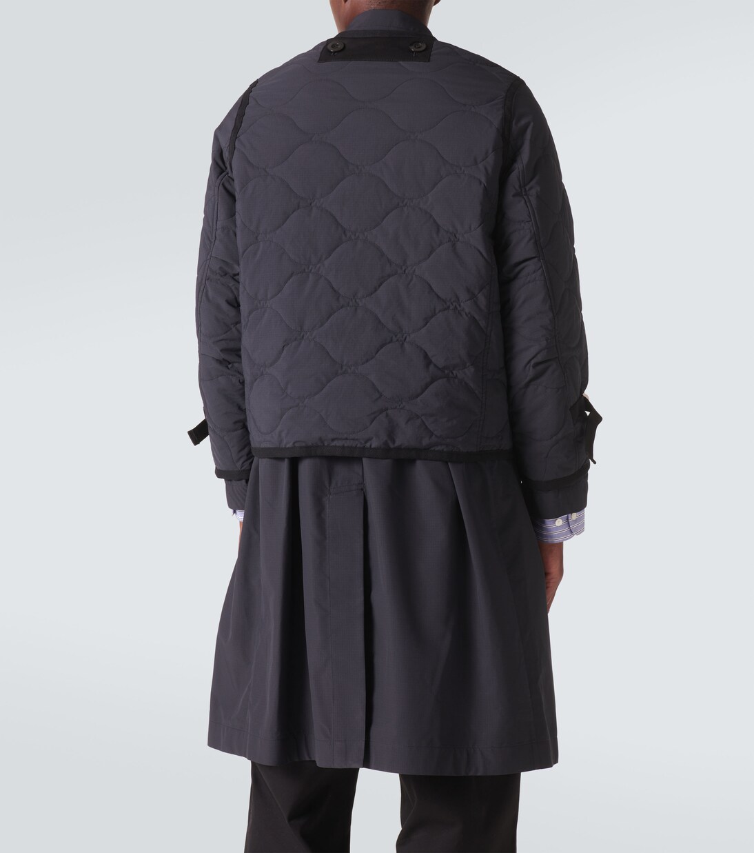 Quilted layered ripstop coat | Sacai