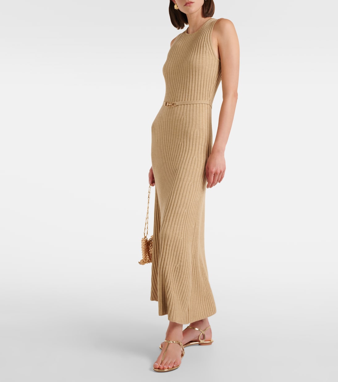 Almost Bare metallic leather thong sandals | Aquazzura