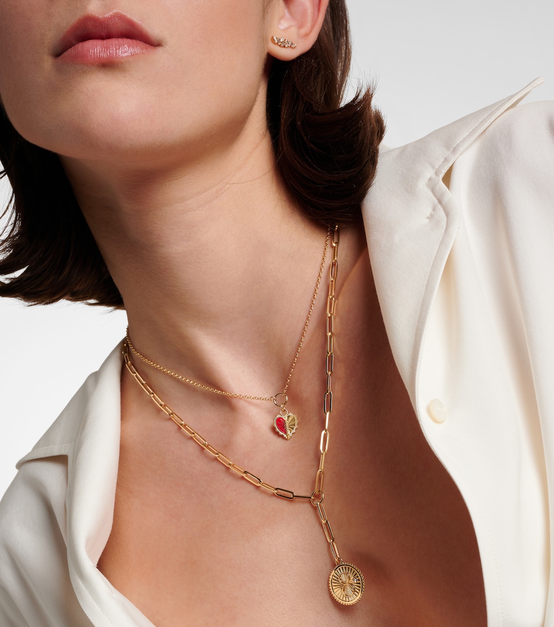 Halskette True Love aus 18kt Gelbgold mit Emaille | FoundRae