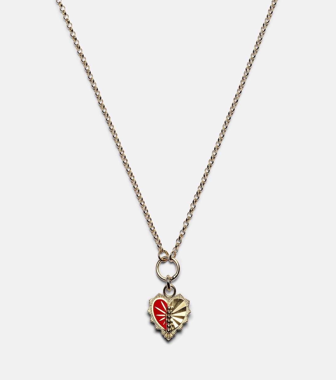 Halskette True Love aus 18kt Gelbgold mit Emaille | FoundRae